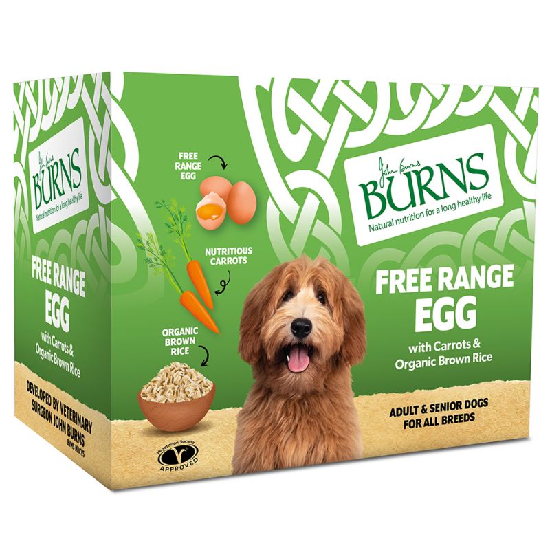 Burns Wet Food Free Range Egg with Carrots & Brown Rice 6 x 395g